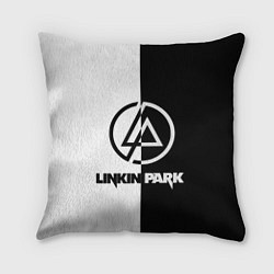 Подушка квадратная Linkin Park ЧБ, цвет: 3D-принт