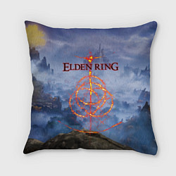 Подушка квадратная Elden Ring, Logo, цвет: 3D-принт