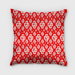 Подушка квадратная Red Pattern Dope Camo Dope Street Market Спина, цвет: 3D-принт