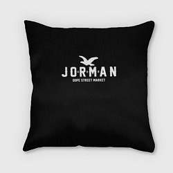 Подушка квадратная Узор Black Jorman Air Dope Street Market, цвет: 3D-принт