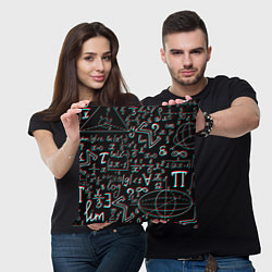 Подушка квадратная ФОРМУЛЫ ГЛИТЧ GLITCH, цвет: 3D-принт — фото 2