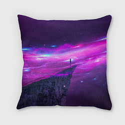 Подушка квадратная Наедине со вселенной Alone with the universe, цвет: 3D-принт