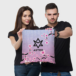 Подушка квадратная ASTRO ЦВЕТЫ САКУРЫ, цвет: 3D-принт — фото 2
