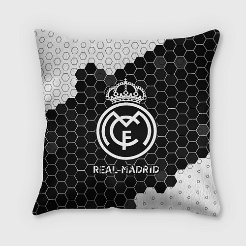 Подушка квадратная REAL MADRID Real Madrid Графика / 3D-принт – фото 1