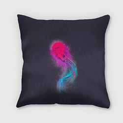 Подушка квадратная Медуза Градиент Неон, цвет: 3D-принт