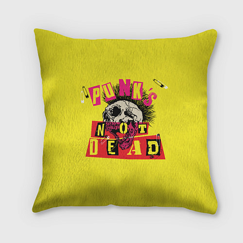 Подушка квадратная Punks Not Dead - Панки Хой! / 3D-принт – фото 1