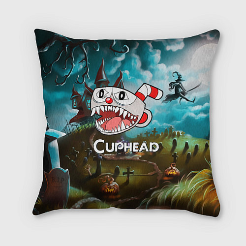 Подушка квадратная Cuphead Zombie / 3D-принт – фото 1