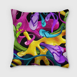 Подушка квадратная Пляжный паттерн Summer, цвет: 3D-принт