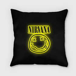 Подушка квадратная NIRVANA неон, цвет: 3D-принт