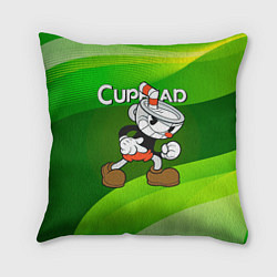 Подушка квадратная Хитрая чашечка cuphead
