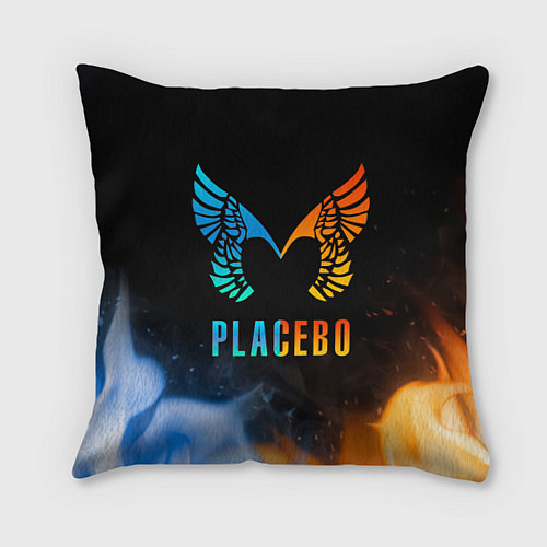 Подушка квадратная Placebo, Logo / 3D-принт – фото 1