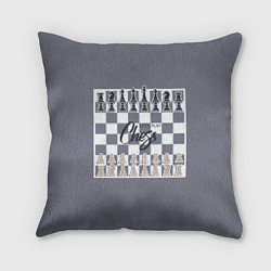 Подушка квадратная Lets play chess, цвет: 3D-принт