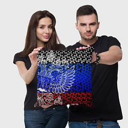 Подушка квадратная Флаг russia, цвет: 3D-принт — фото 2