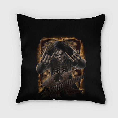 Подушка квадратная Мертвая рок-звезда / 3D-принт – фото 1