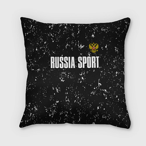 Подушка квадратная РОССИЯ - ГЕРБ Russia Sport / 3D-принт – фото 1