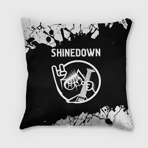 Подушка квадратная Shinedown КОТ Краска / 3D-принт – фото 1