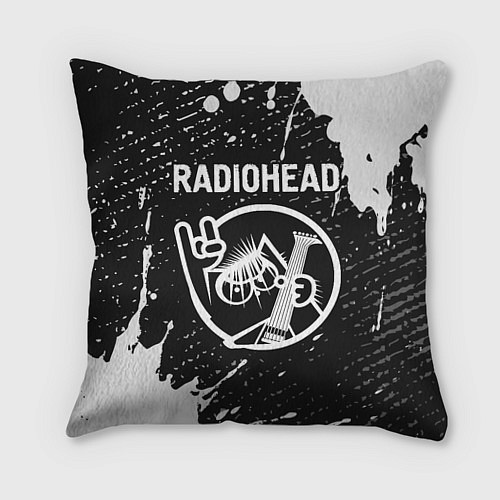 Подушка квадратная Radiohead КОТ Краска / 3D-принт – фото 1