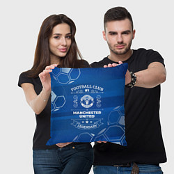 Подушка квадратная Manchester United Legends, цвет: 3D-принт — фото 2