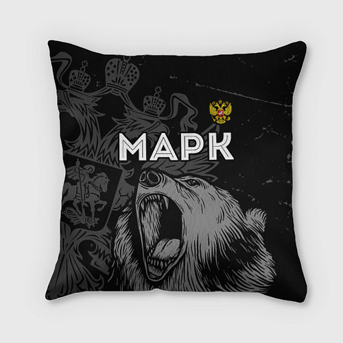 Подушка квадратная Марк Россия Медведь / 3D-принт – фото 1