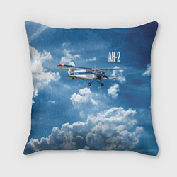 Подушка квадратная Самолет Ан-2, цвет: 3D-принт