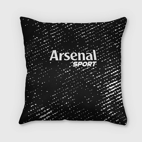 Подушка квадратная ARSENAL Sport Потертости / 3D-принт – фото 1