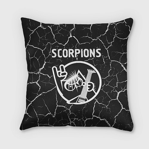 Подушка квадратная Scorpions КОТ Трещины / 3D-принт – фото 1