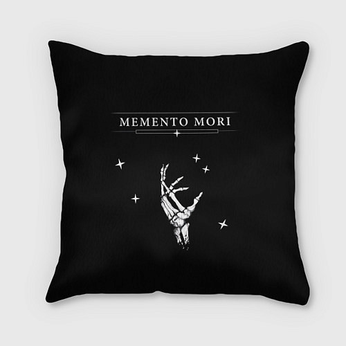 Подушка квадратная Memento Mori Надпись / 3D-принт – фото 1