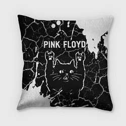 Подушка квадратная Pink Floyd Rock Cat, цвет: 3D-принт