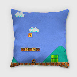 Подушка квадратная Марио дизайн, цвет: 3D-принт