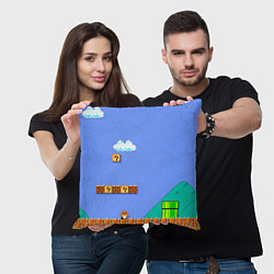 Подушка квадратная Марио дизайн, цвет: 3D-принт — фото 2
