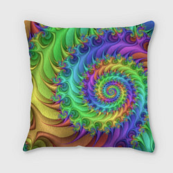 Подушка квадратная Красочная фрактальная спираль Узор Colorful fracta, цвет: 3D-принт