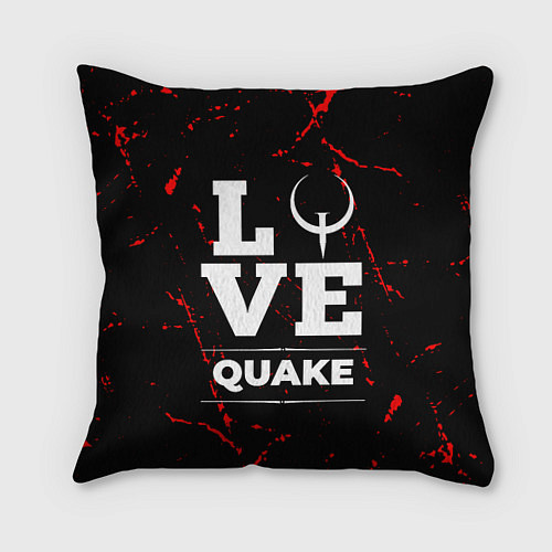 Подушка квадратная Quake Love Классика / 3D-принт – фото 1