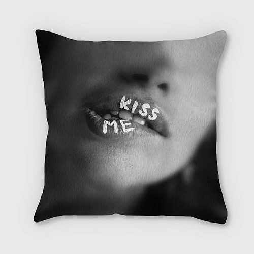 Подушка квадратная Kiss- me / 3D-принт – фото 1