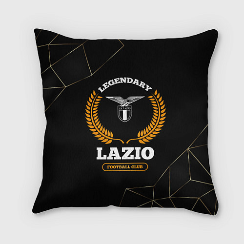 Подушка квадратная Лого Lazio и надпись Legendary Football Club на те / 3D-принт – фото 1