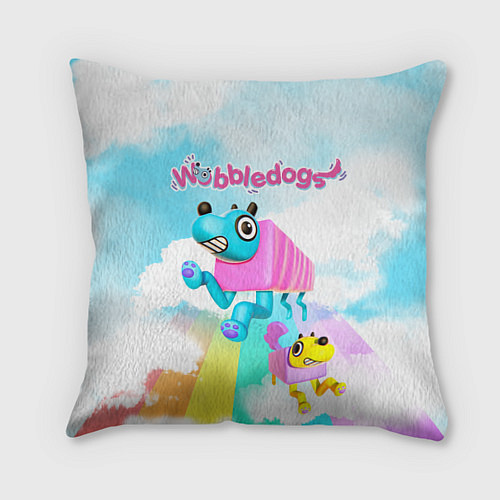 Подушка квадратная Wobbledogs / 3D-принт – фото 1