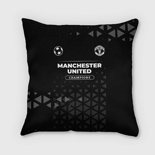 Подушка квадратная Manchester United Champions Uniform / 3D-принт – фото 1