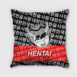 Подушка квадратная HENTAI AHEGAO ХЕНТАЙ АХЭГАО, цвет: 3D-принт