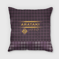 Подушка квадратная Аратаки Итто Arataki Itto Elements Genshin Impact, цвет: 3D-принт