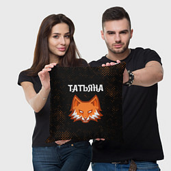 Подушка квадратная Татьяна - ЛИСА - Гранж, цвет: 3D-принт — фото 2