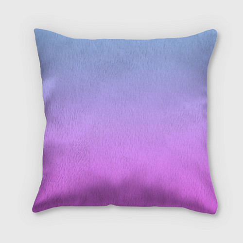 Подушка квадратная Голубо-розовый градиент / 3D-принт – фото 1