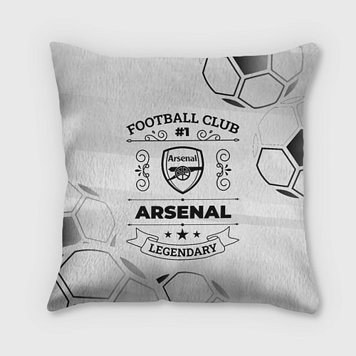 Подушка квадратная Arsenal Football Club Number 1 Legendary / 3D-принт – фото 1