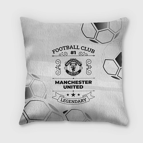 Подушка квадратная Manchester United Football Club Number 1 Legendary / 3D-принт – фото 1