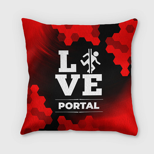 Подушка квадратная Portal Love Классика / 3D-принт – фото 1