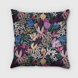 Подушка квадратная Цветы Летние В Цветущем Саду, цвет: 3D-принт