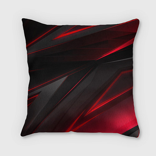 Подушка квадратная Красно-черный фон / 3D-принт – фото 1