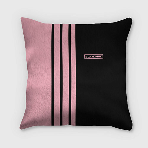 Подушка квадратная BLACKPINK HALF BLACK-PINK MINI LOGO / 3D-принт – фото 1