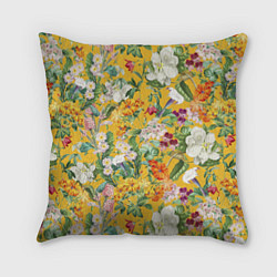 Подушка квадратная Цветы Солнечное Лето, цвет: 3D-принт