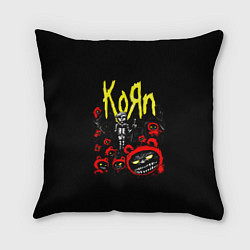 Подушка квадратная KoЯn - Korn, цвет: 3D-принт