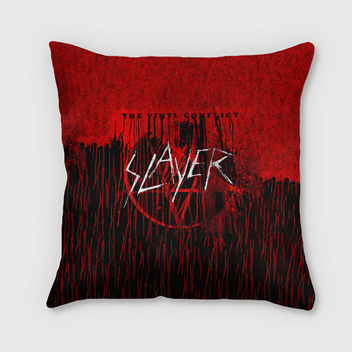 Подушка квадратная The Vinyl Conflict - Slayer / 3D-принт – фото 1