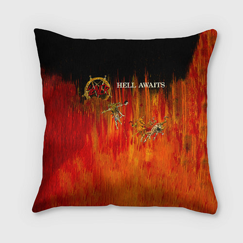 Подушка квадратная Hell Awaits - Slayer / 3D-принт – фото 1